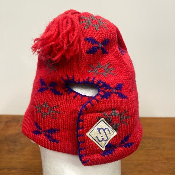 Vintage MERKLEY Wool Knit Beanie Hat Fleece Lined Adjustable Stocking Cap Canada - Picture 4 of 14